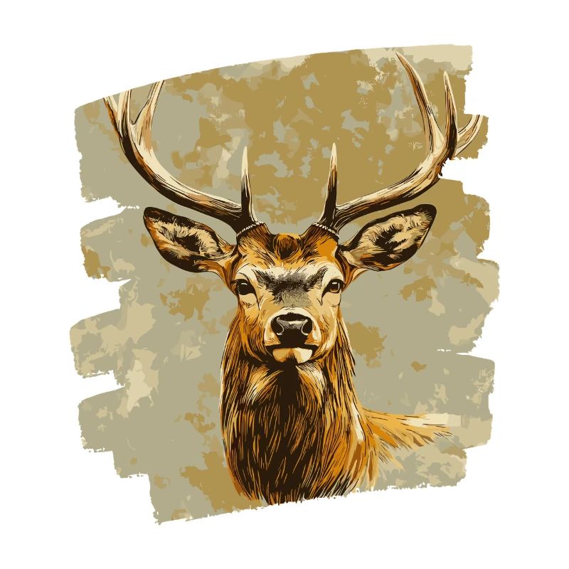 Hirsch mit Geweih