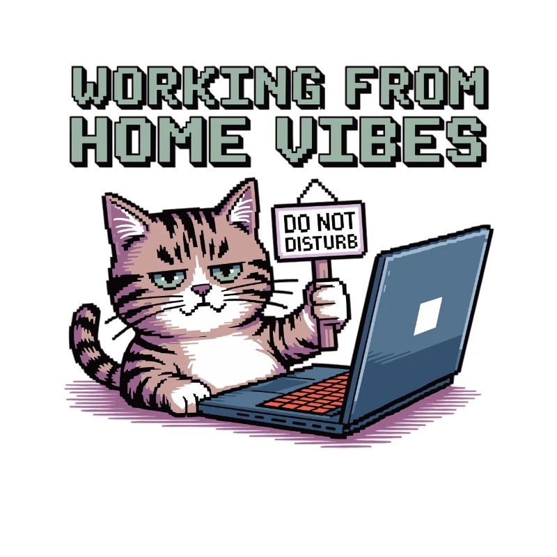 Bureau à domicile avec style et chat
