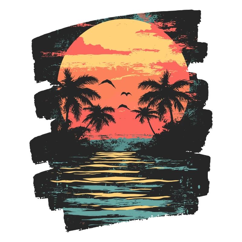 Palm Trees Sunset Summer