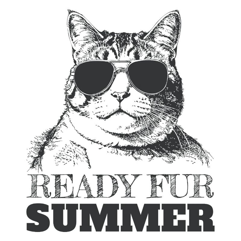 Cool Cat in sunglasses ready for summer