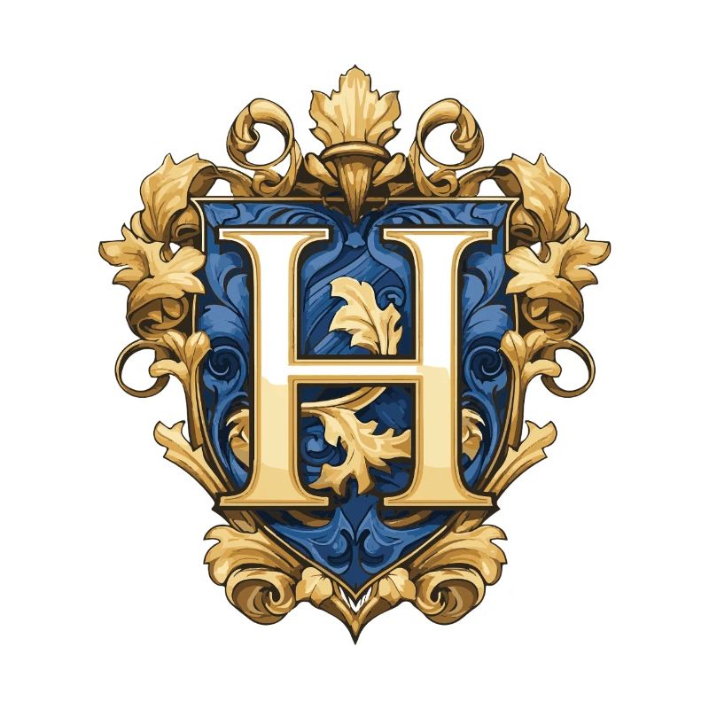 H Buchstabe Name Krone