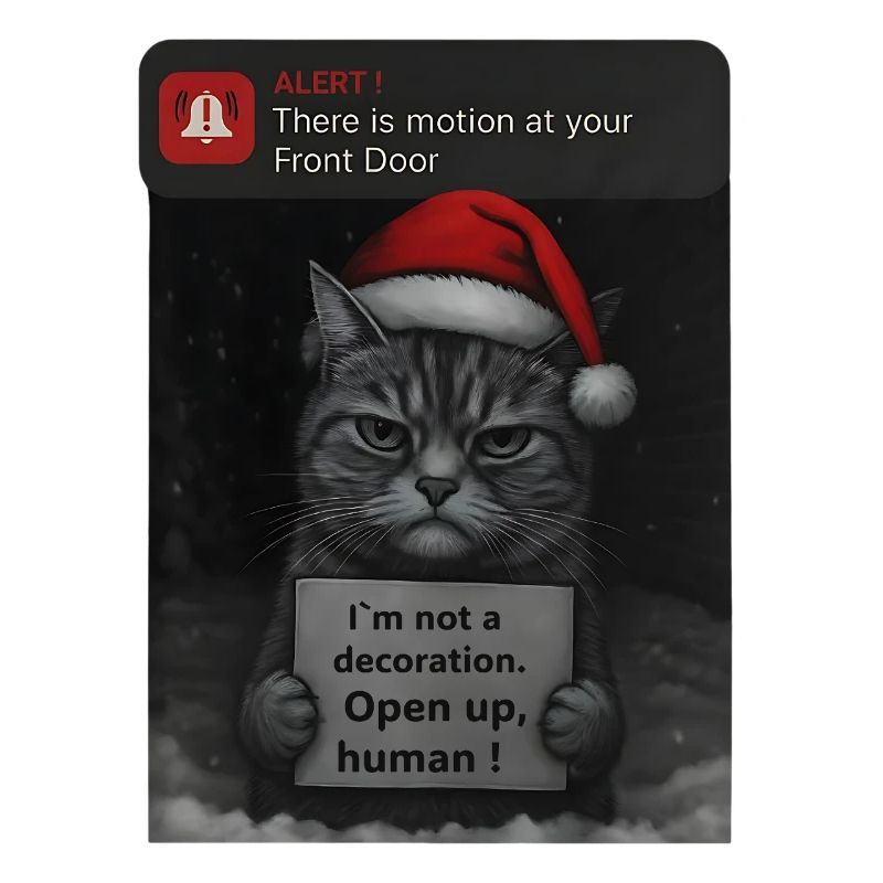 Chat Noël avec des chats drôles