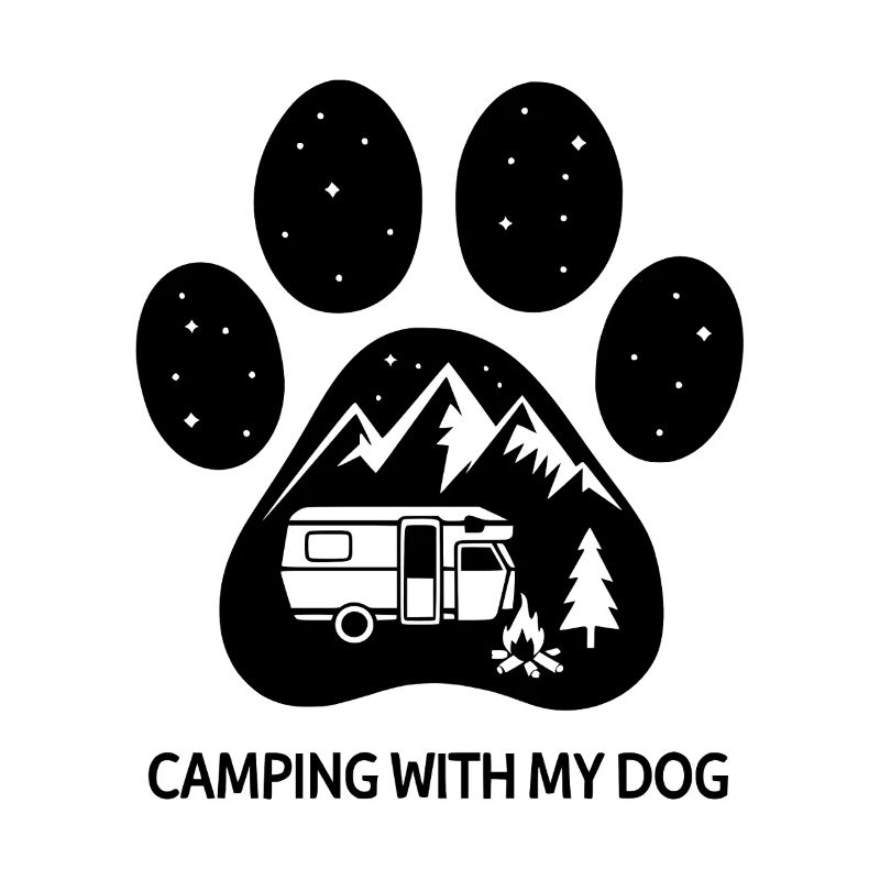 Camping avec mon chien Citation