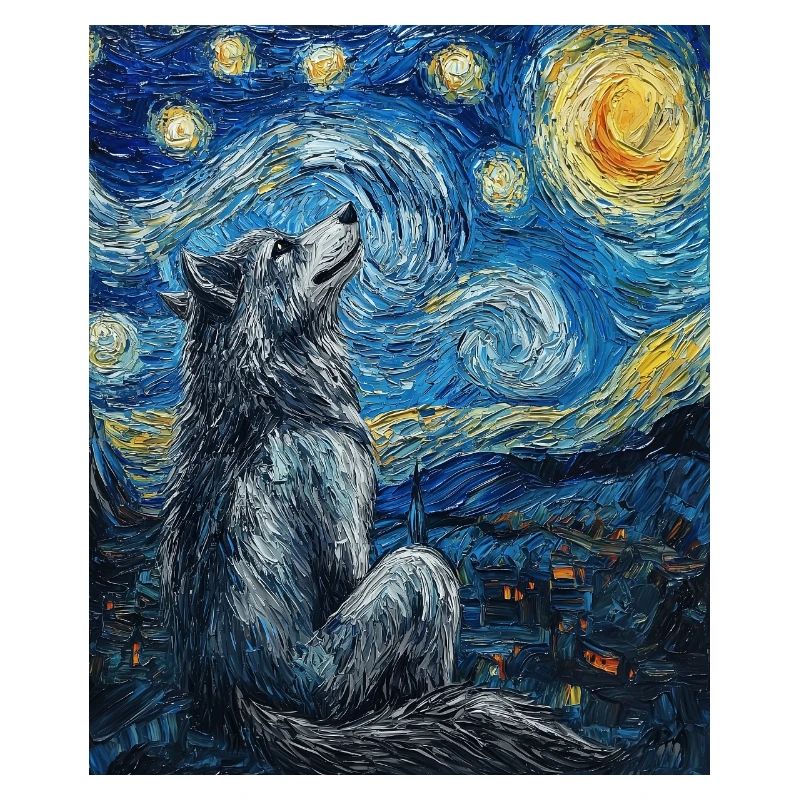 Wolf Van Gogh Style