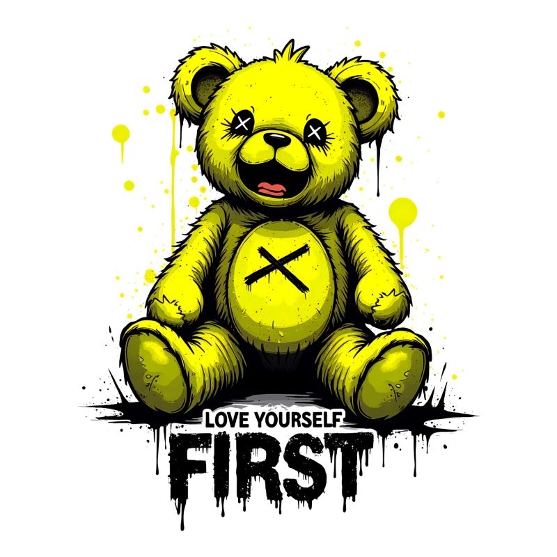 Love Yourself First Teddybär Graffiti