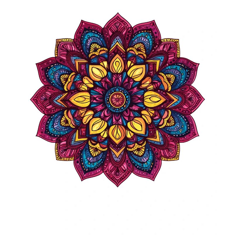 Colorful Mandala Floral Pattern