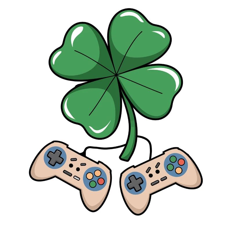 Glücksklee Retro Gaming Design