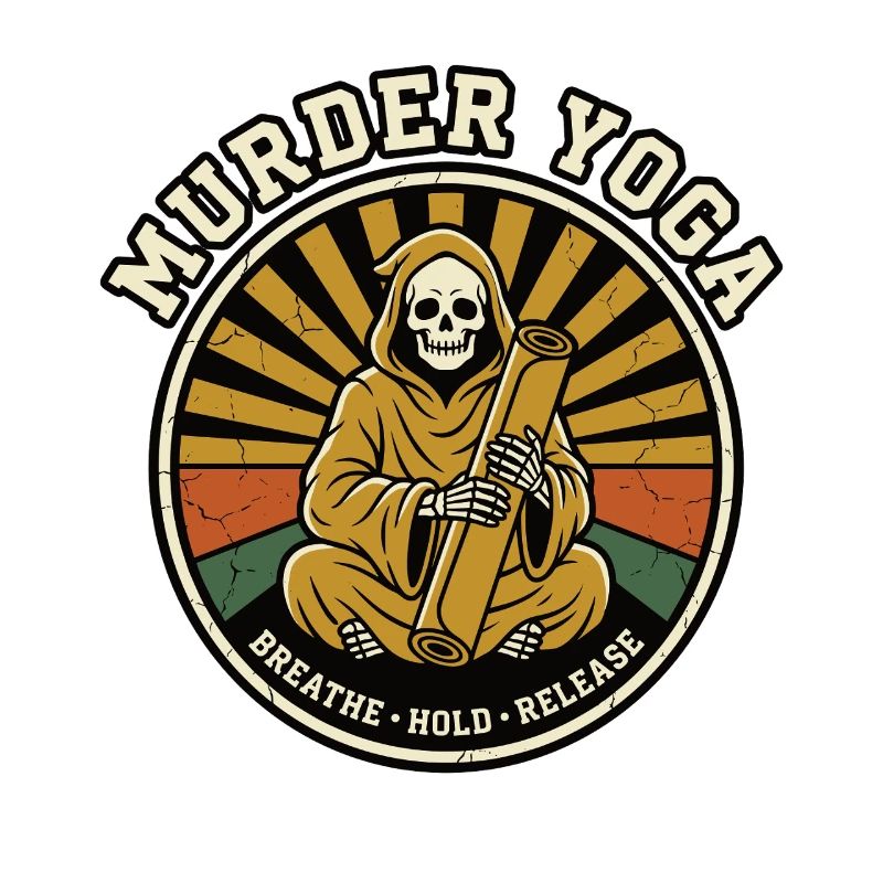 Retro Meditation Skeleton Graphic