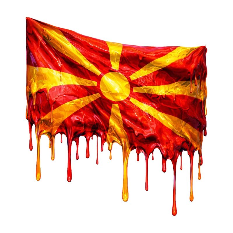 Chute du drapeau macédonien