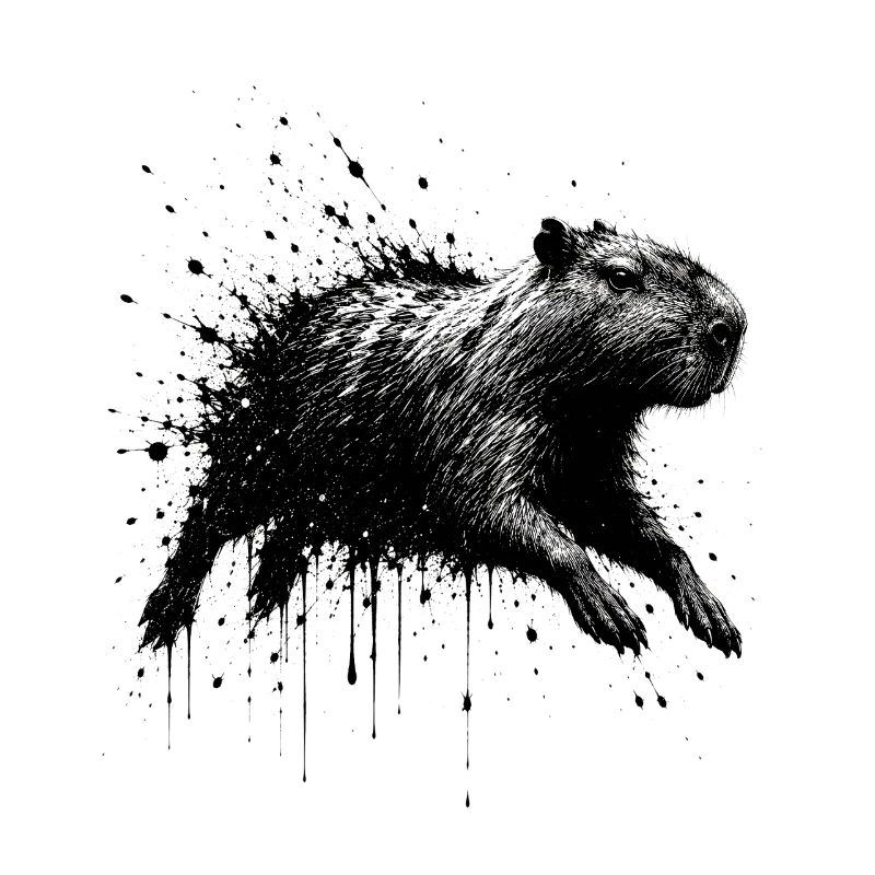 Illustration de projections de capybara