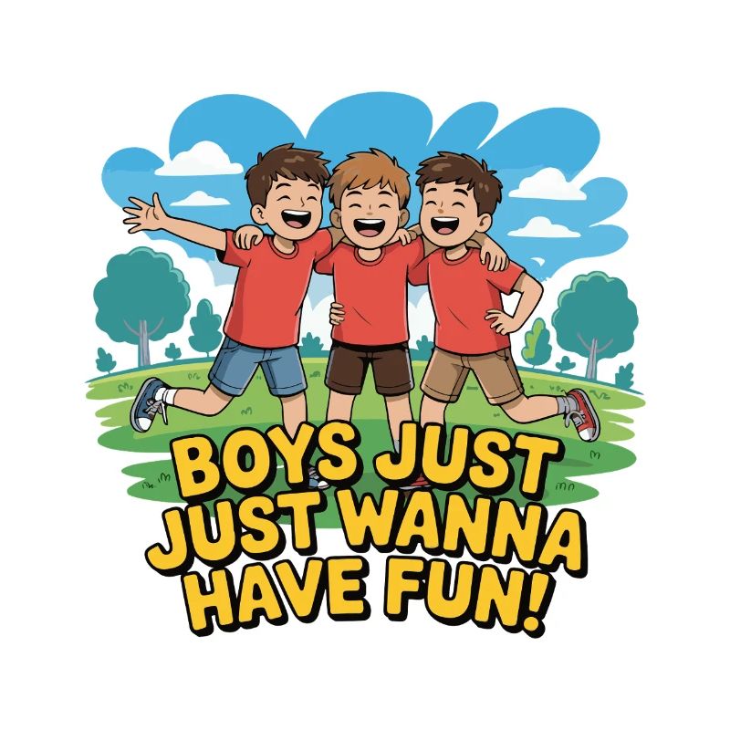 Three Boys Outdoor Fun