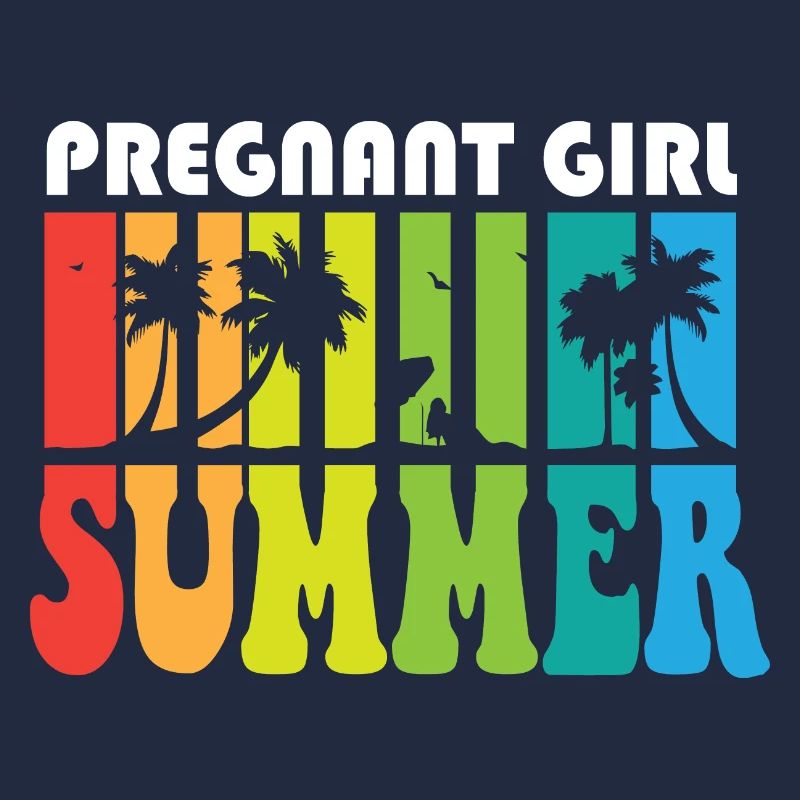 Fille enceinte Annonce de bébé d’été Grossesse