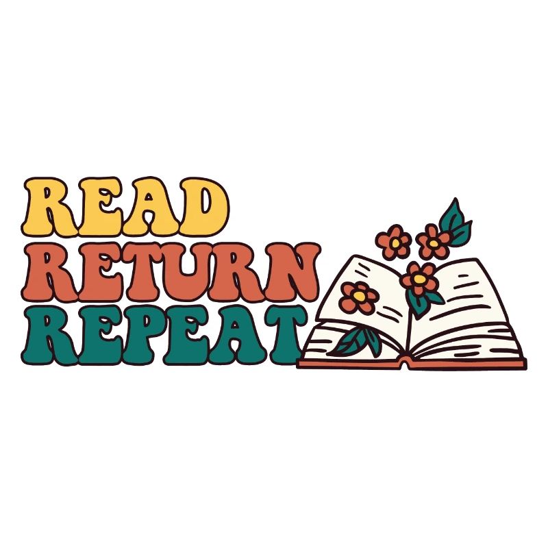 Librarian Read Return Repeat Library Worker Book