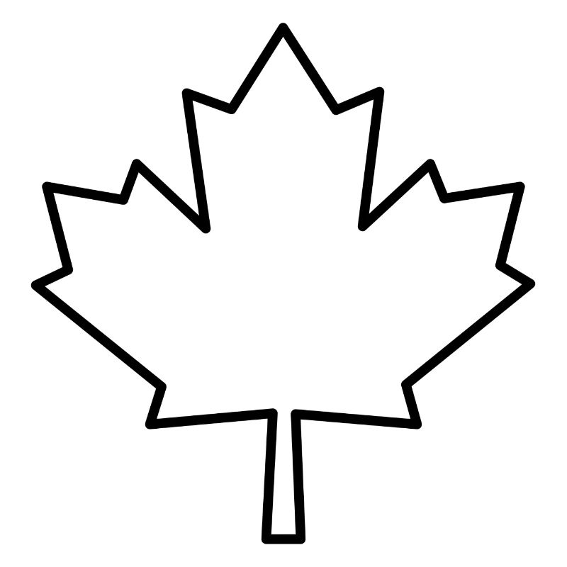 Contour de la feuille d'érable
