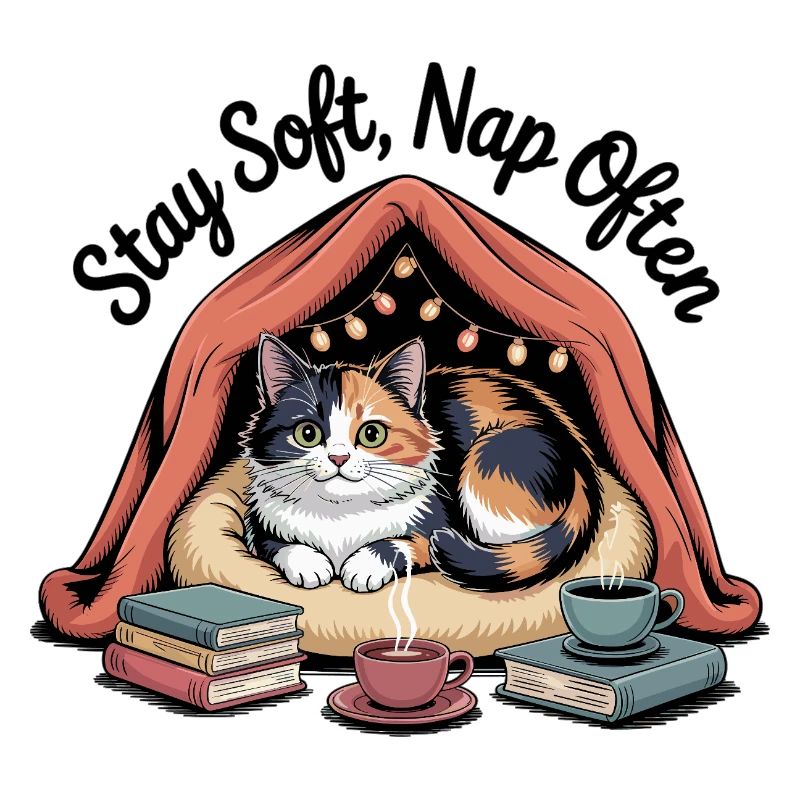 Restez doux, faites souvent la sieste – Chat câlin