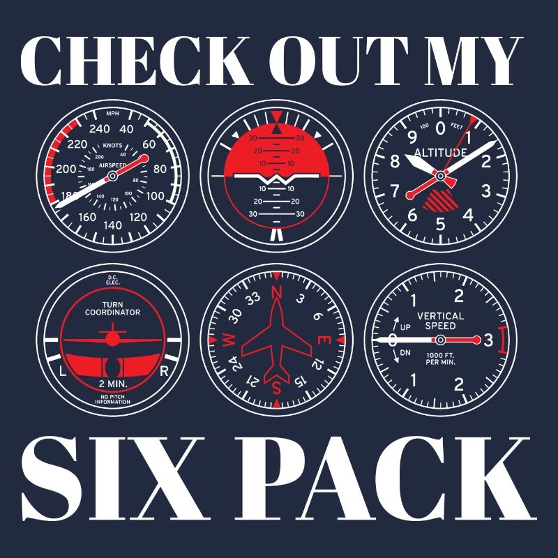 Funny Pilot Six Pack Aviation Flight Simulation