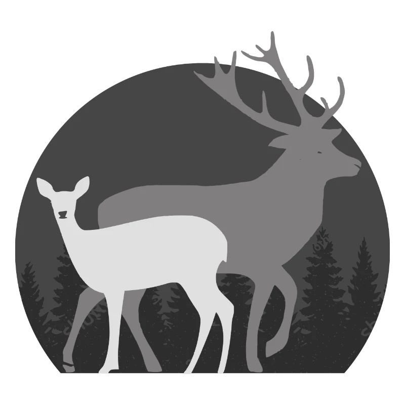 Chasse chasser chasseur de cerf biche chevreuil