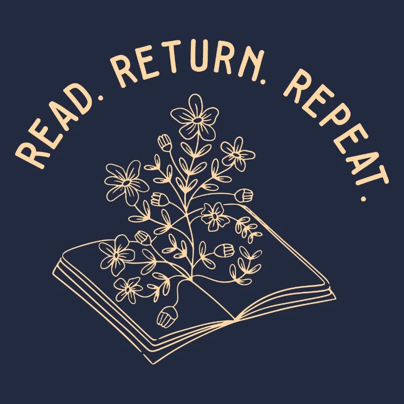 Librarian Read Return Repeat Library Worker Book