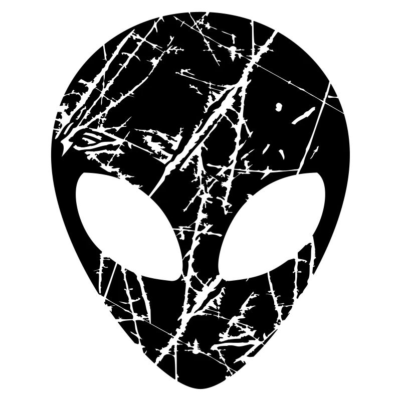 Risse Kopf Alien