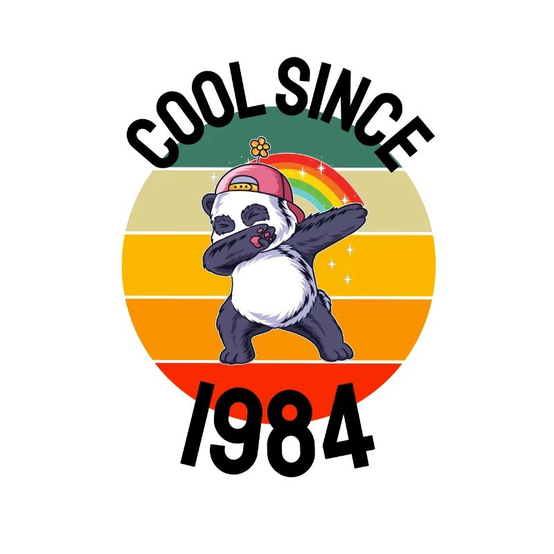 Cool Seit 1984 Retro Dabbing Panda 38. Geburtstag