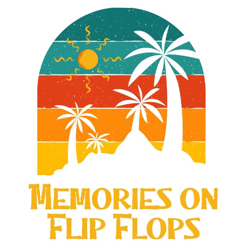 Souvenirs sur Flip Flops Summer Ocean Mer tropicale