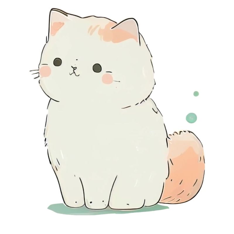 Chat mignon pastel