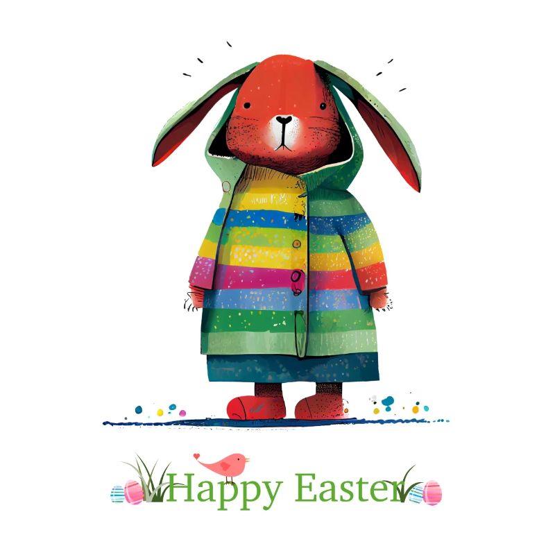 Joyeuses Pâques | Joyeuse illustration de lapin de Pâques