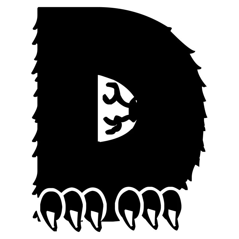 Monster Buchstabe D