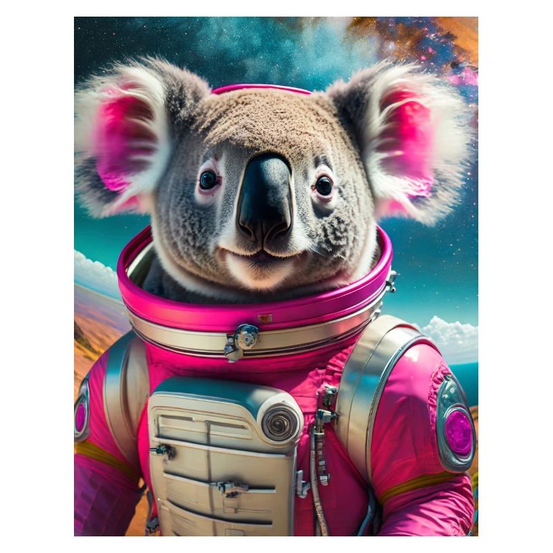 koala avec robe d’astronaute