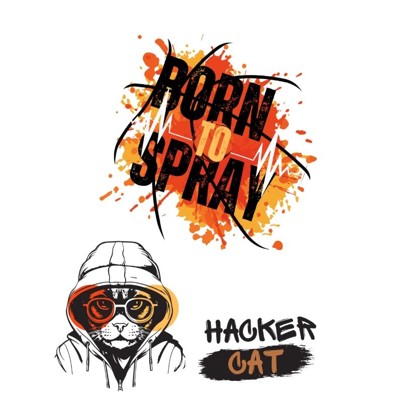 Geboren, um Hacker Cat zu sprühen