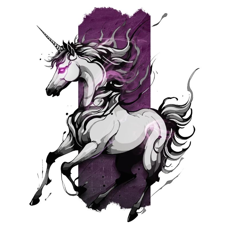 Ätherischer Galopp: Laufendes Einhorn