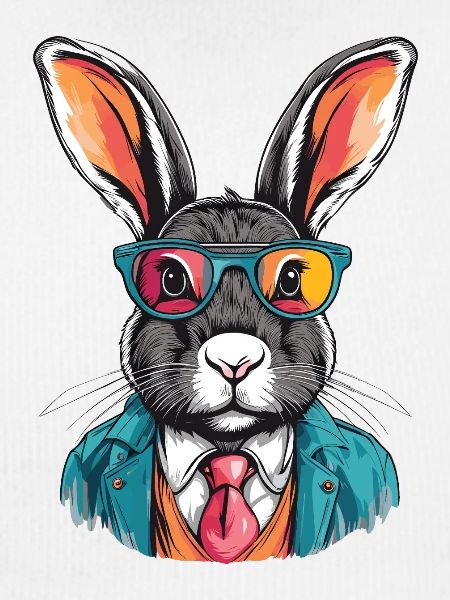 Hase im Anzug