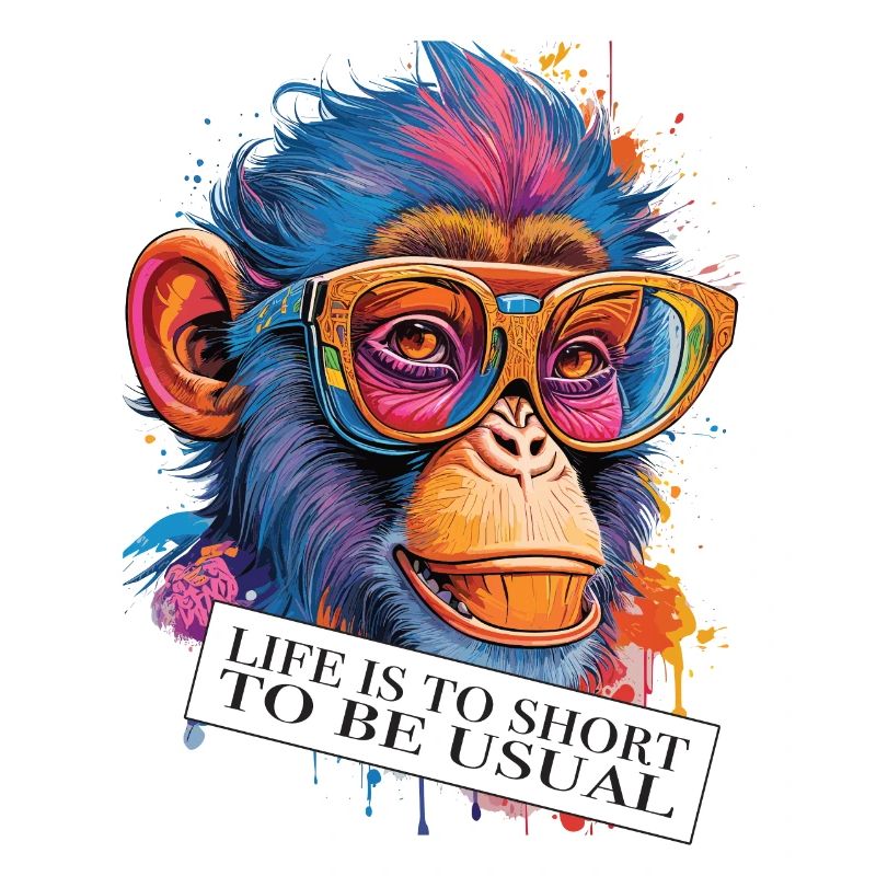 Affe zweideutiger Spruch und Einstellung