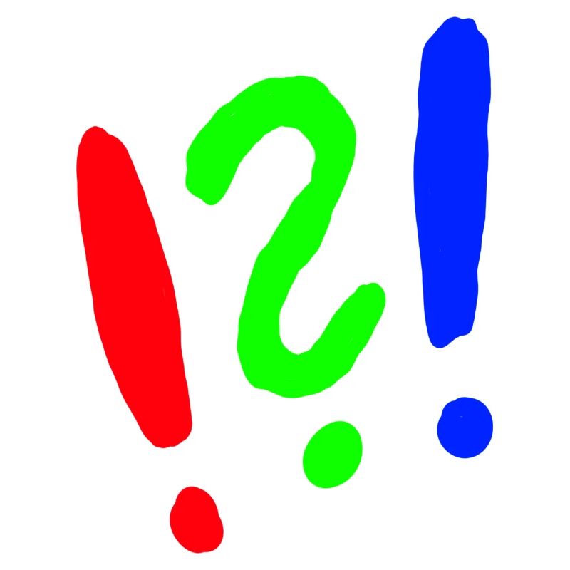 Exclamation mark/question mark comic style