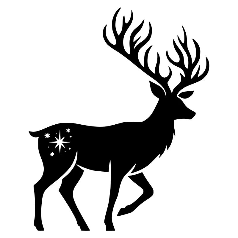 Deer silhouette Christmas
