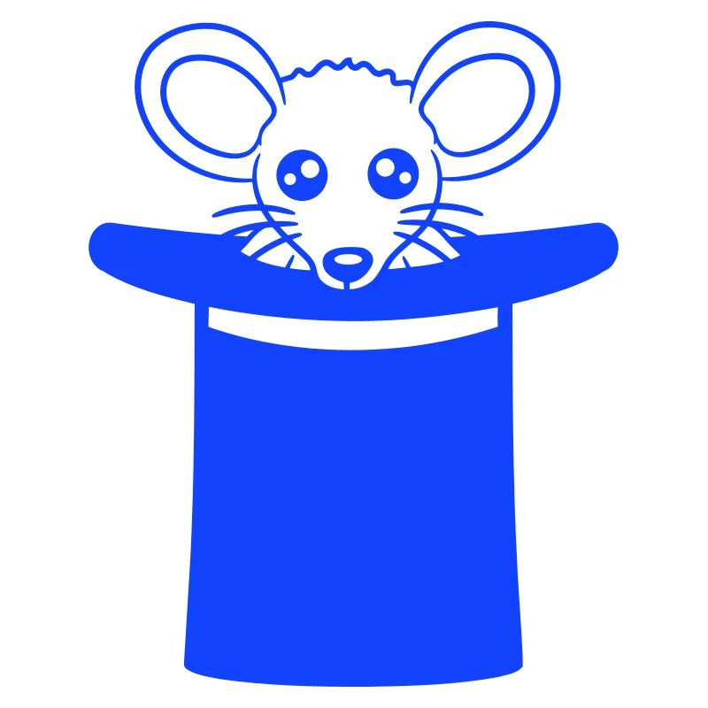Mouse in Wizard Hat Top Hat Little Mouse Cute
