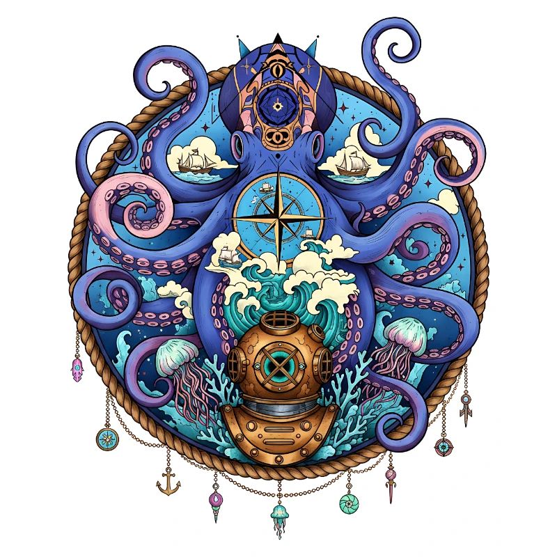 Nautical Squid Compass