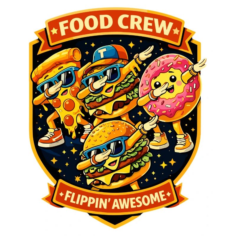 Badge de l’équipe de restauration rapide Flippin Awesome - Dabbing Dab