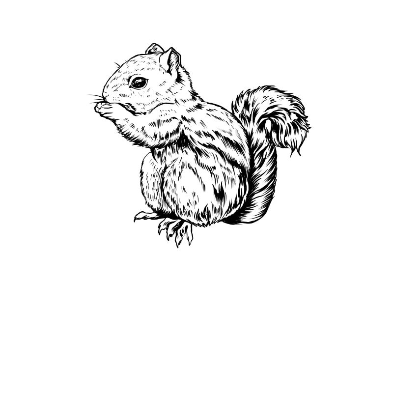 Dessin d’un écureuil rayé