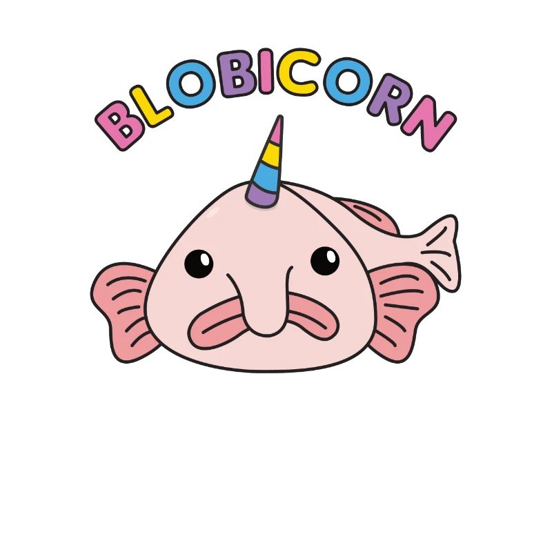 drôle de blobfish licorne blobicorn blobfish