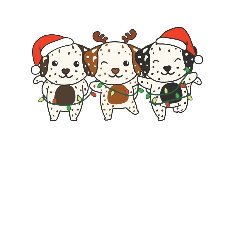 Dalmatien Animaux de Noël Chiens mignons