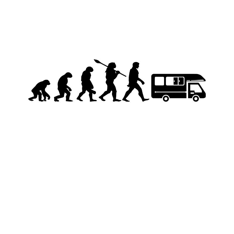 Evolution Camping Car Humor Geschenk