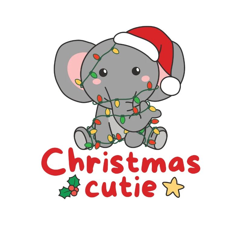 Éléphant de Noël Éléphant Mignon de Noël