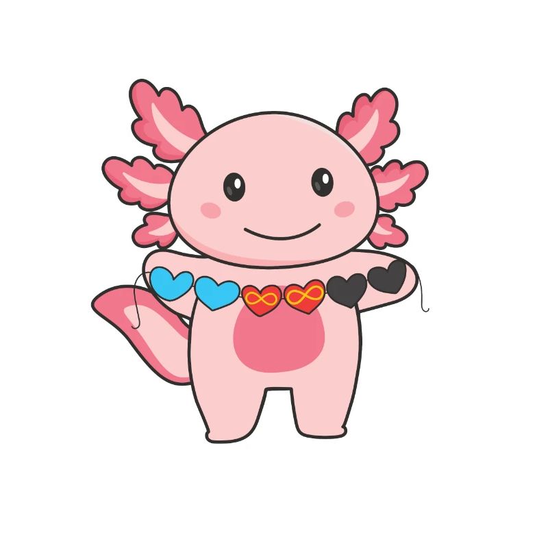 Polyamory Flag Polyamory Pride LGBTQ Axolotl