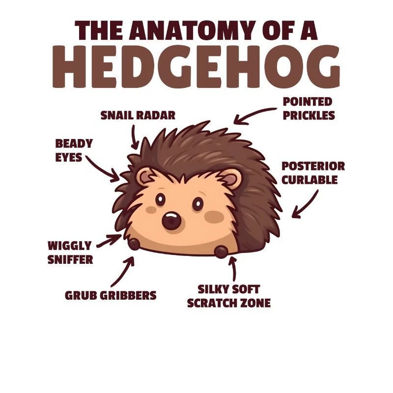 explication de hérisson mignon Anatomie d’un hérisson