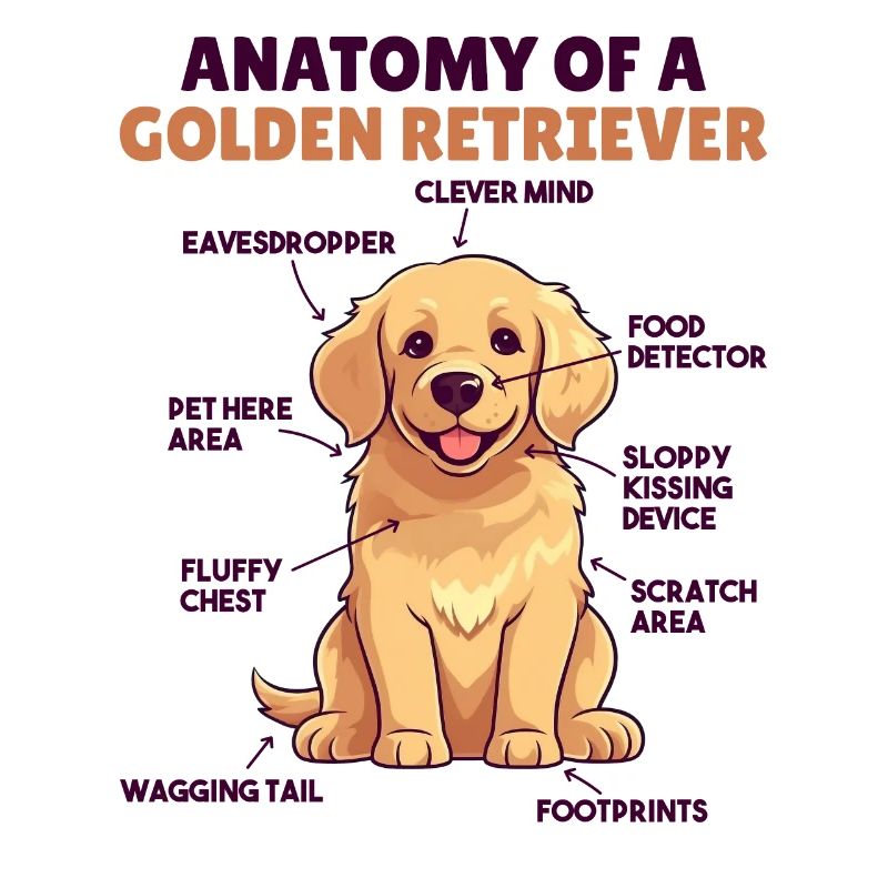 Explication du chien Anatomie d’un Golden Retriever