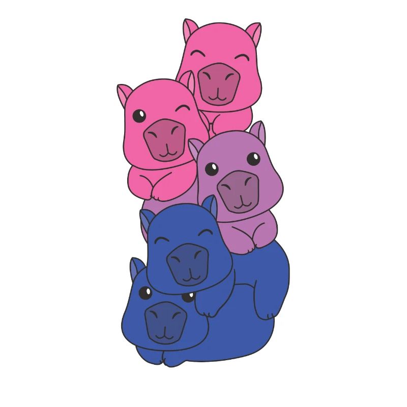 Bisexuel Flag Pride LGBTQ Mignon Capybara