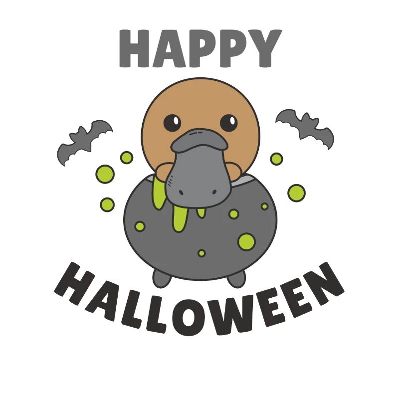 Ornithorynque Joyeux chaudron d’Halloween