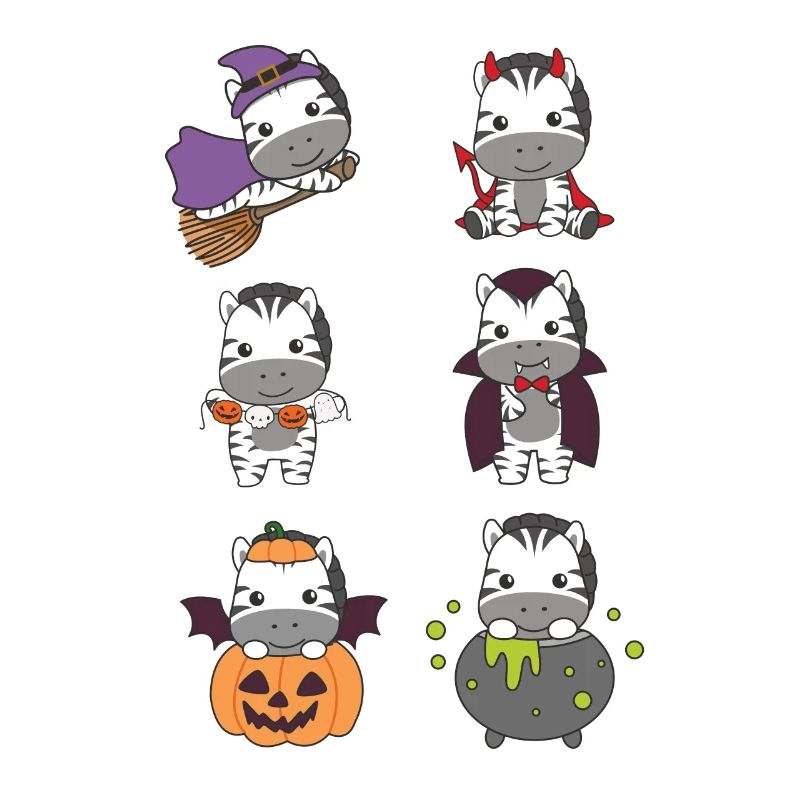 Zebra Halloween Devil Pumpkin Vampire Costume