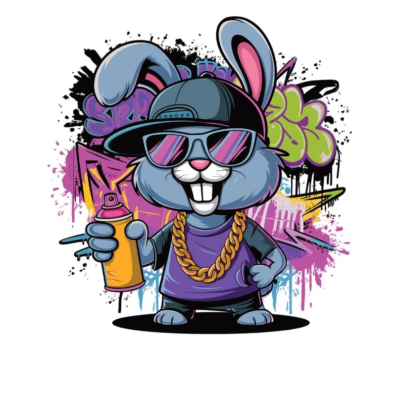 Graffiti bunny with style